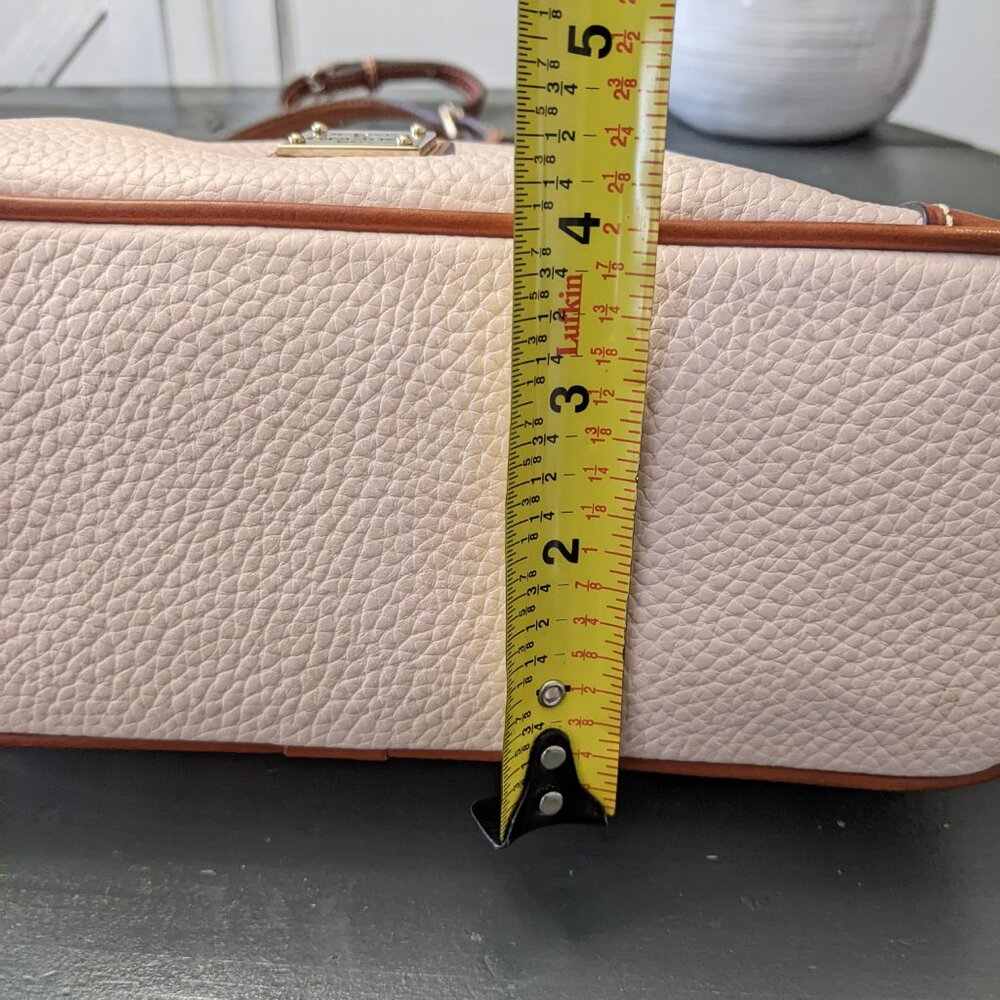Dooney & Bourke Pink Crossbody Leather Trim Shoulder Bag - Picture 10 of 13